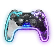 Mars Gaming Gamepad Inalámbrico 2.4GPRO, Neon RGB, Vibración Háptica Dual, Joysticks Analógicos, Mando para PC, PS3, PS4, PS5, X