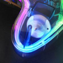 Mars Gaming MGP-C, Gamepad Profesional Neón RGB, Vibración Háptica Dual, Joysticks Analógicos, Mando para PC, Switch, PS3, Raspb