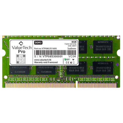 Memoria Portatil ddr3 8 Gb ValueTech | 1600 Mhz | PC3 12800