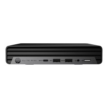 Cara frontal del HP Elite Mini 800 G9 con USB-C, dos USB y toma de auriculares