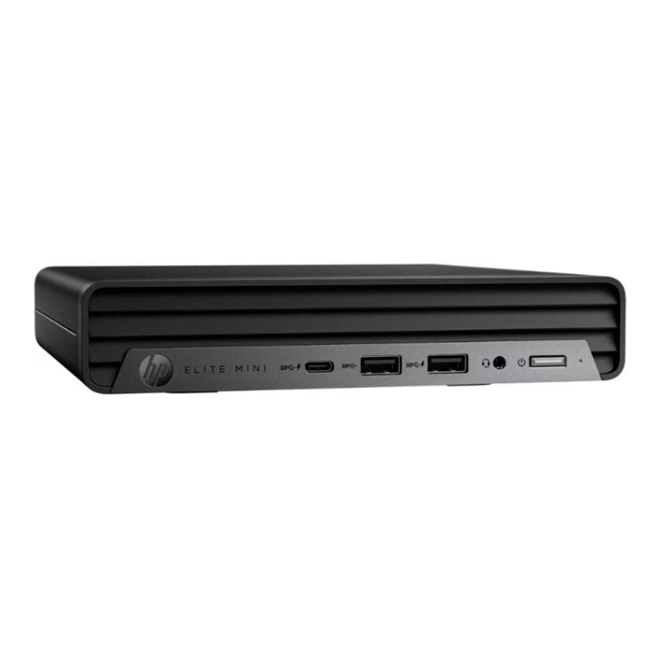HP Elite Mini 800 G9 con WiFi reacondicionado, mini ordenador negro con frontal mate