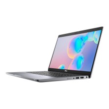 Dell Latitude 5320 reacondicionado, perspectiva lateral con pantalla encendida