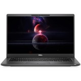 Dell Latitude 7400 abierto en ángulo, con la pantalla encendida sobre fondo blanco
