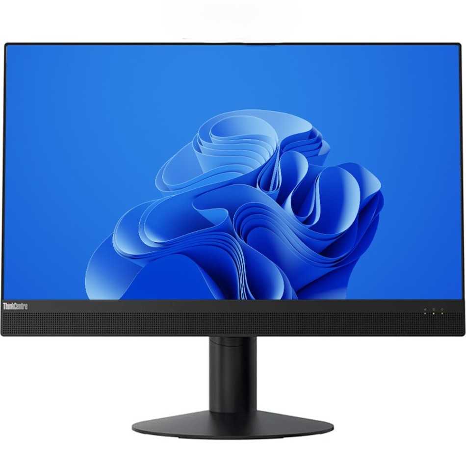 Lenovo ThinkCentre M920z todo en uno de 23,8 pulgadas sin marcos, de frente sobre su peana