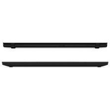 Lenovo ThinkPad X1 Carbon G8 visto de perfil, mostrando el grosor del chasis