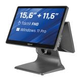 iggual TPV Doble Pantalla Táctil 15,6" + Visor Cliente 11,6" | Intel N100 | 8 GB | 256 SSD | Windows 11 Pro