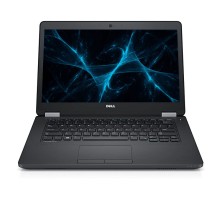 Portátil Dell Latitude E5470 reacondicionado abierto, vista frontal del teclado español y la pantalla de 14 pulgadas