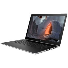 HP ProBook 470 G5 apoyado en ángulo con la tapa entreabierta
