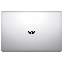 Tapa del HP ProBook 470 G5 vista desde arriba, acabado plateado
