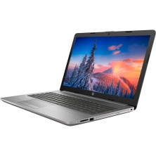 HP NoteBook 250 G7 visto en ángulo, con el teclado y el touchpad visibles