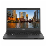 Fujitsu LifeBook U7311 abierto, pantalla con una ciudad de noche