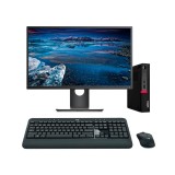Mini ordenador Lenovo ThinkCentre M920q Tiny reacondicionado junto a su monitor de 23 pulgadas, teclado y ratón inalámbricos