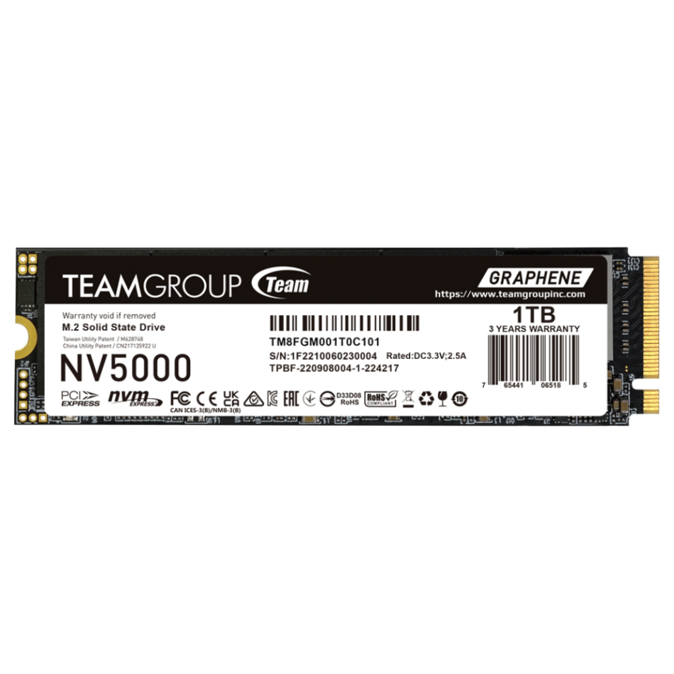 SSD TeamGroup NV5000 1TB M.2 NVMe PCIe 4.0