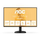 Monitor AOC 24B31H de 23,8 pulgadas con panel IPS sin marcos y color amplio, de frente sobre su peana
