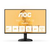 Monitor AOC 27B31H de 27 pulgadas con panel IPS sin marcos y color amplio, de frente sobre su peana