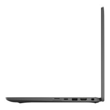 Perfil del Dell Latitude 7430 abierto, mostrando el grosor del chasis desde el otro lado y los puertos