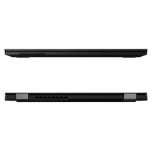 Canto lateral del Lenovo ThinkPad L13 cerrado, con el perfil fino del chasis visible