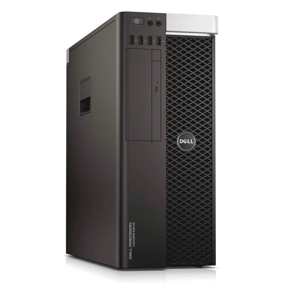 Torre Dell Precision 5820 reacondicionada, workstation profesional negra de gran tamaño