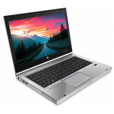 HP EliteBook 8470p abierto en ángulo lateral, con el teclado y la pantalla visibles