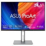 Monitor profesional ASUS ProArt PA248QFV de 24 pulgadas con panel IPS 16:10, de frente sobre su pie ergonómico