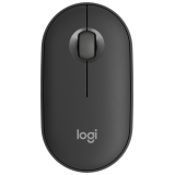 Ratón inalámbrico Logitech Pebble 2 M350s grafito, vista superior redondeada