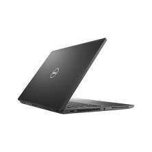 Dell Latitude 7420 táctil semiabierto, visto desde atrás en ángulo