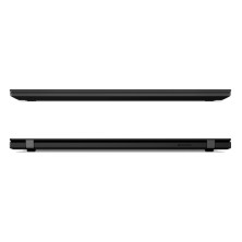 Lateral del Lenovo ThinkPad T14S G1 cerrado, vista de perfil fino.