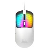 Ratón gaming Mars Gaming MM-VIPER blanco, con iluminación RGB