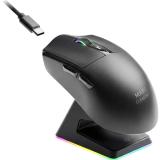 Ratón gaming Mars Gaming MMW-ELITE negro, con pantalla OLED y base de carga RGB
