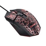 Ratón gaming Trust GXT 113 Felox negro, con iluminación RGB en la cubierta superior
