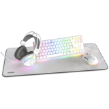 Pack gaming Krom Klass en blanco: teclado mecánico TKL y auriculares RGB
