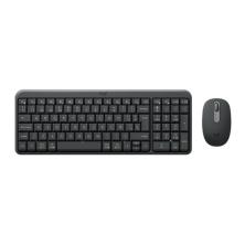 Combo Logitech MK250 en grafito, teclado y ratón sobre fondo blanco
