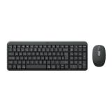 Combo Logitech MK250 en grafito, teclado y ratón sobre fondo blanco