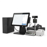 TPV completo con monitor táctil de 15 pulgadas, impresora de tickets, cajón portamonedas, lector de código de barras y visor