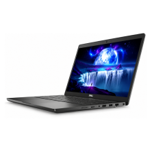Dell Latitude 3410 abierto en perspectiva, teclado y touchpad