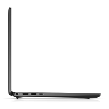 Dell Latitude 3410 visto desde un lateral, con la tapa abierta