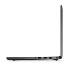 Dell Latitude 3410 visto desde el lateral opuesto, con la tapa abierta