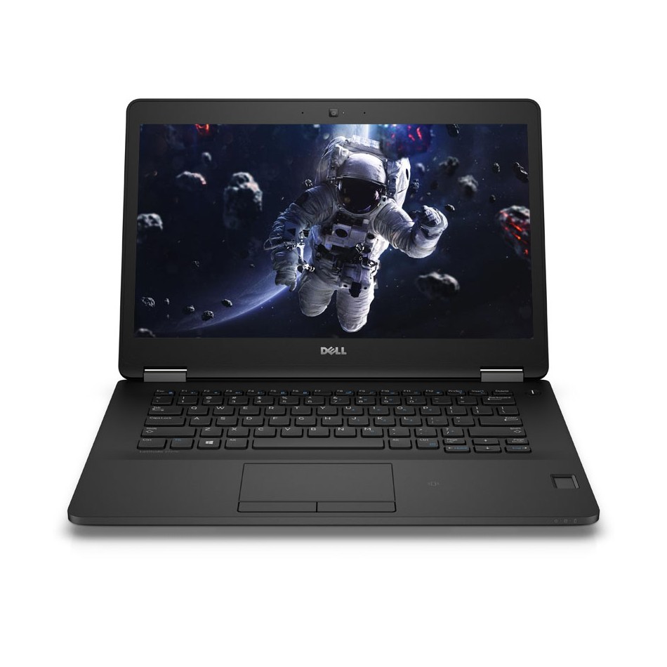 Dell Latitude E7470 abierto de frente, pantalla de 14 pulgadas Full HD