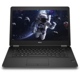 Dell Latitude E7470 abierto de frente, pantalla de 14 pulgadas Full HD