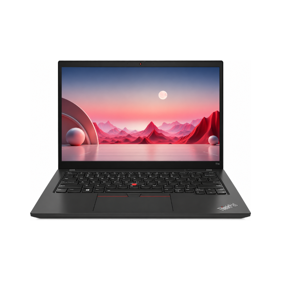 Lenovo ThinkPad T14 Gen 3 abierto de frente, pantalla de 14 pulgadas 16:10