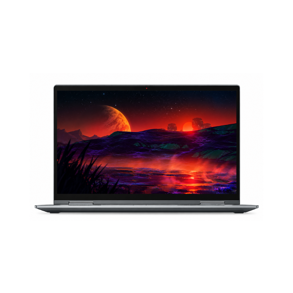 Lenovo ThinkPad X1 Yoga Gen 6 abierto en ángulo, chasis de aluminio gris tormenta