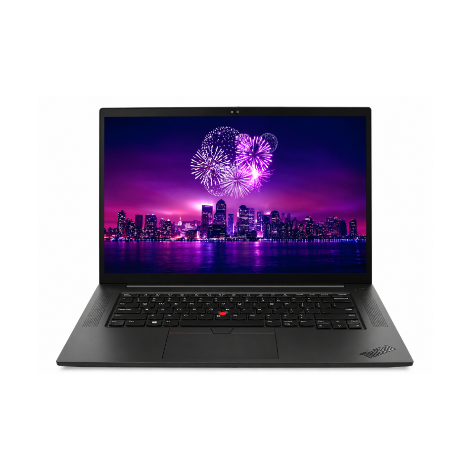Lenovo ThinkPad X1 Extreme Gen 4 abierto de frente, pantalla de 16 pulgadas 16:10