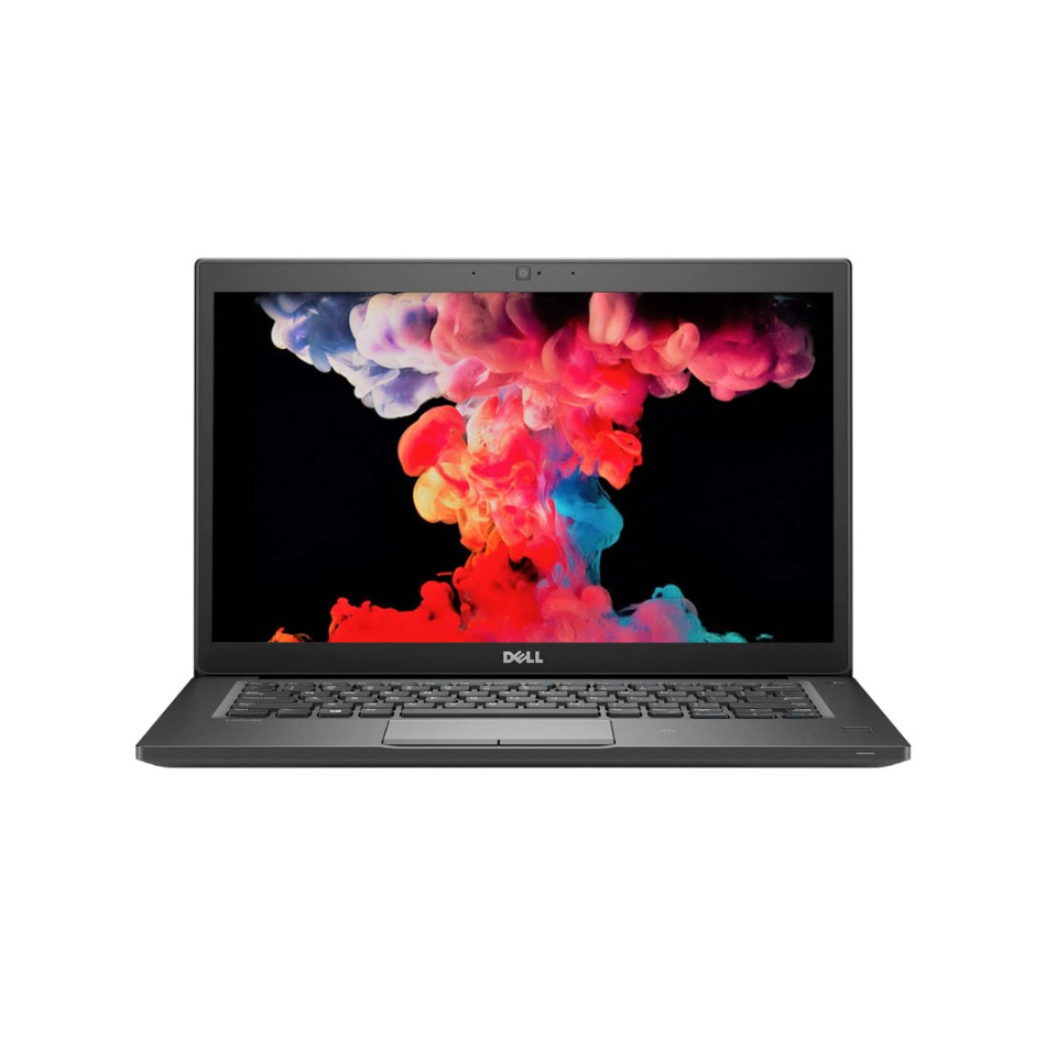 Dell Latitude 7490 abierto de frente, pantalla táctil de 14 pulgadas Full HD