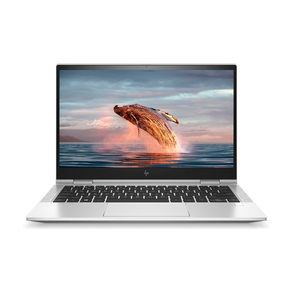 HP EliteBook 830 G8 abierto de frente, pantalla de 13,3 pulgadas Full HD