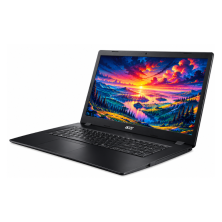 Acer Aspire 3 A317-51 abierto en perspectiva, chasis negro