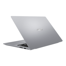 Asus ASUSPRO P5440FA visto por detrás con la tapa entreabierta