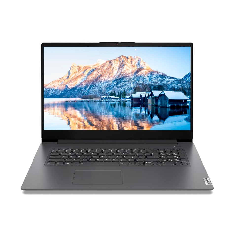 Lenovo V340 de 17 pulgadas abierto de frente, pantalla Full HD