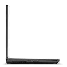 Lenovo ThinkPad P52 de perfil izquierdo con la pantalla abierta