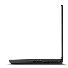 Lenovo ThinkPad P52 de perfil derecho con la pantalla abierta