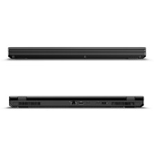 Lenovo ThinkPad P52 cerrado, vistas frontal y trasera del chasis